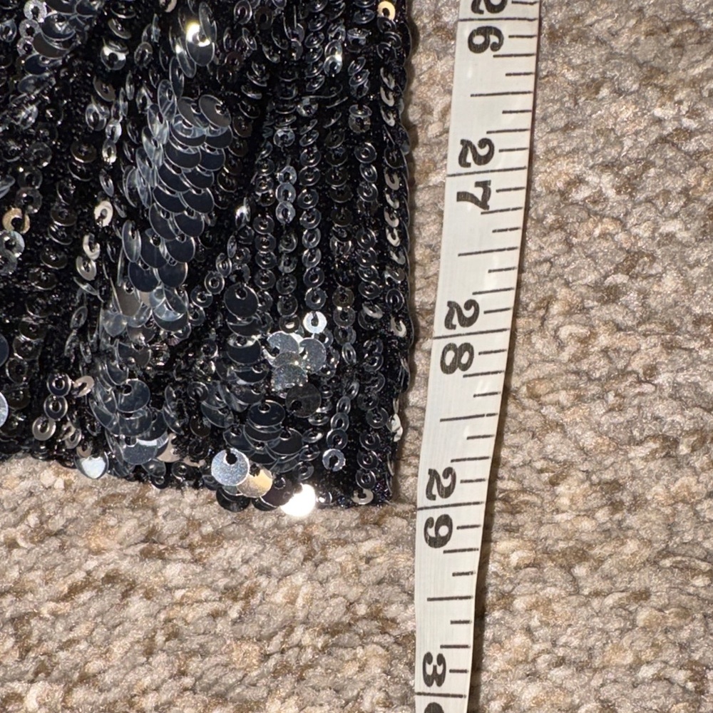 Silver Sequin Flare Pants 8/10 - Picture 10 of 11
